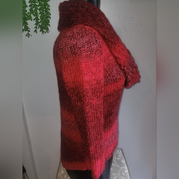 Mexx red chunky knit cowl neck sweater S - Picture 4 of 7